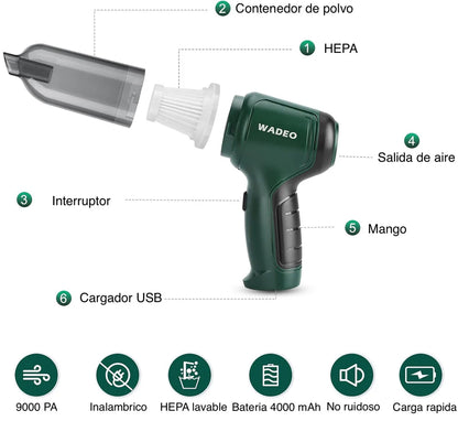 Aspirador portátil 5 en 1 - AutoVax 360™